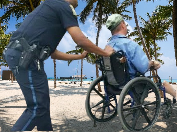 Police Officer UDI on wheelchair